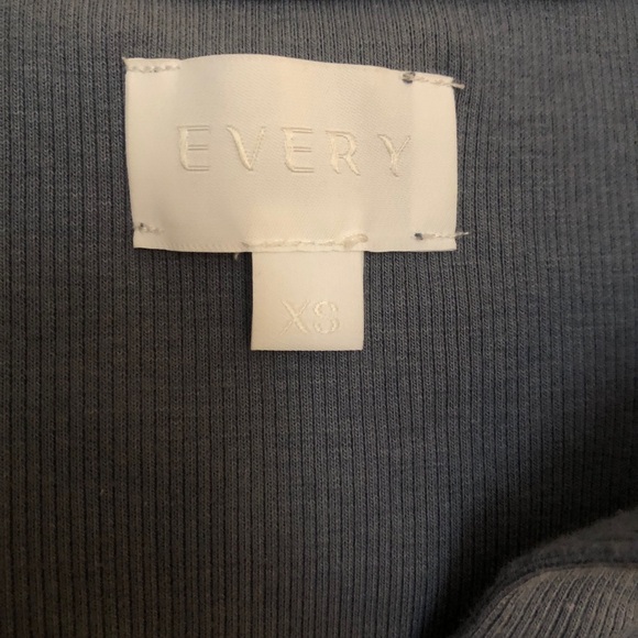 Every by Dillard’s steel blue button front bodysuit - Picture 4 of 8